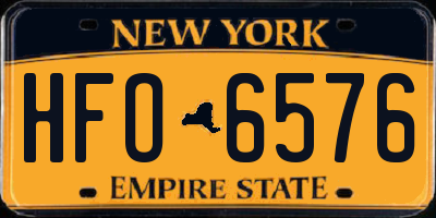 NY license plate HFO6576
