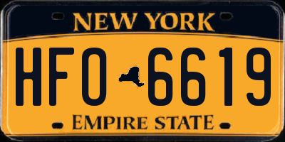 NY license plate HFO6619