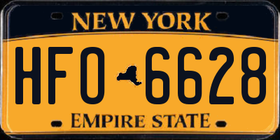 NY license plate HFO6628