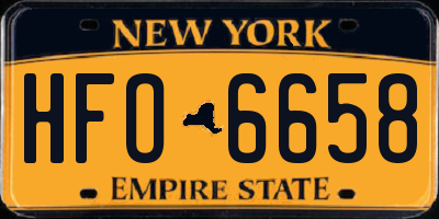 NY license plate HFO6658