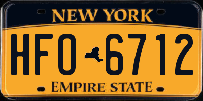 NY license plate HFO6712
