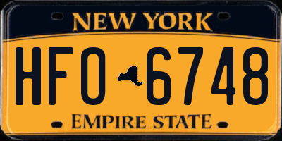 NY license plate HFO6748