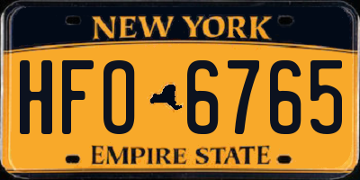 NY license plate HFO6765