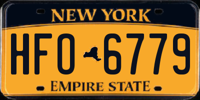 NY license plate HFO6779
