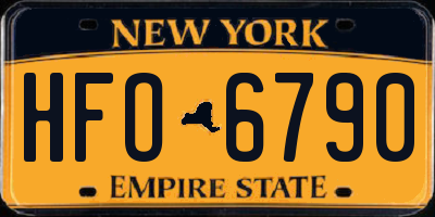 NY license plate HFO6790