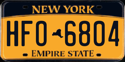 NY license plate HFO6804