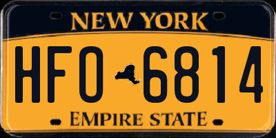 NY license plate HFO6814