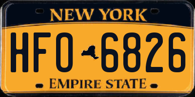 NY license plate HFO6826