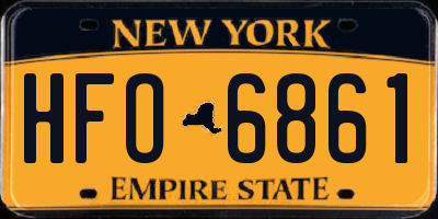 NY license plate HFO6861