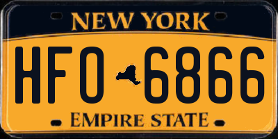 NY license plate HFO6866