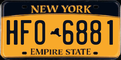 NY license plate HFO6881