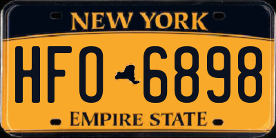 NY license plate HFO6898