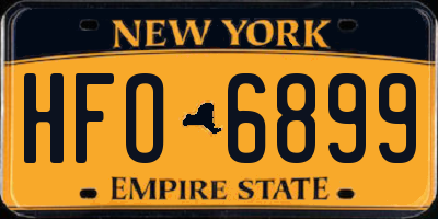 NY license plate HFO6899