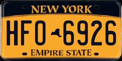 NY license plate HFO6926