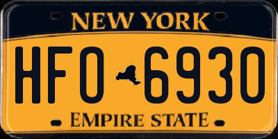 NY license plate HFO6930