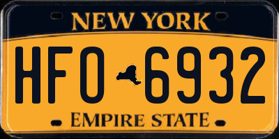 NY license plate HFO6932