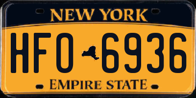 NY license plate HFO6936