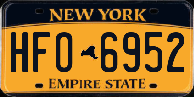 NY license plate HFO6952