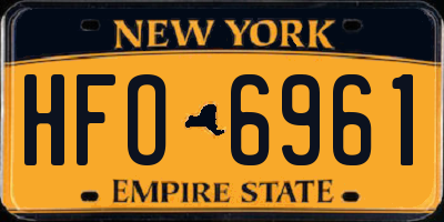 NY license plate HFO6961