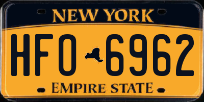NY license plate HFO6962