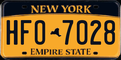 NY license plate HFO7028