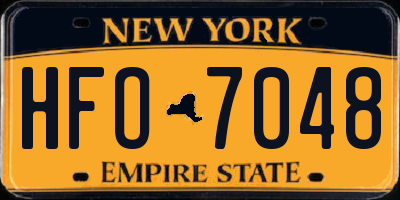 NY license plate HFO7048