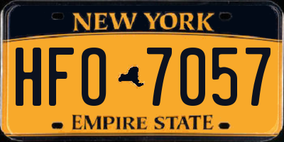 NY license plate HFO7057
