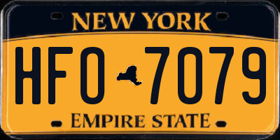 NY license plate HFO7079