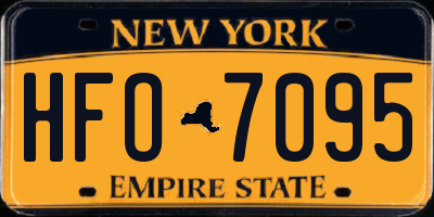 NY license plate HFO7095