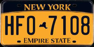 NY license plate HFO7108