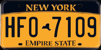 NY license plate HFO7109