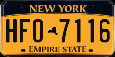 NY license plate HFO7116