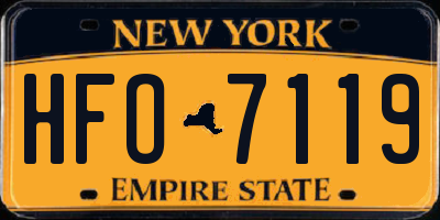 NY license plate HFO7119