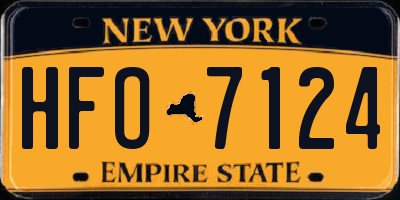NY license plate HFO7124