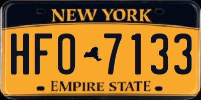 NY license plate HFO7133