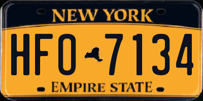 NY license plate HFO7134