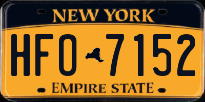 NY license plate HFO7152