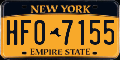 NY license plate HFO7155