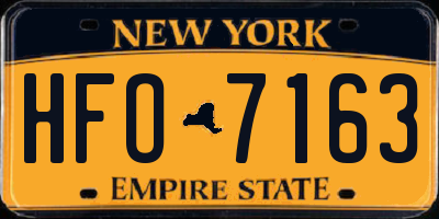 NY license plate HFO7163