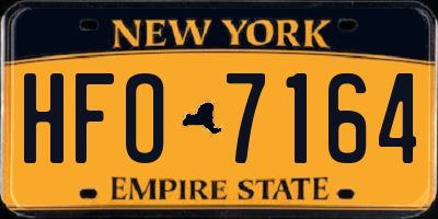 NY license plate HFO7164