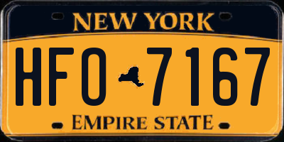 NY license plate HFO7167
