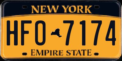 NY license plate HFO7174