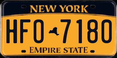 NY license plate HFO7180