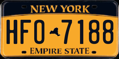 NY license plate HFO7188