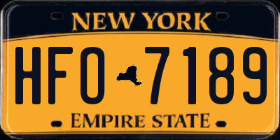 NY license plate HFO7189