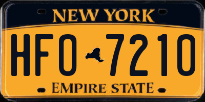 NY license plate HFO7210