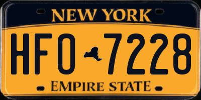 NY license plate HFO7228
