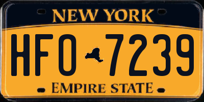 NY license plate HFO7239