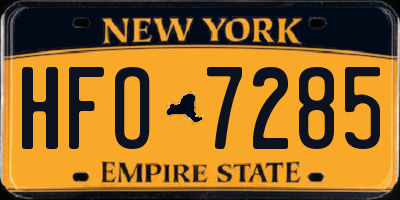 NY license plate HFO7285
