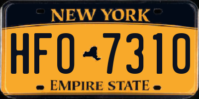 NY license plate HFO7310